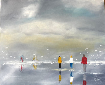 Named contemporary work « BORD DE MER 2 », Made by JEAN PIERRE SALLE