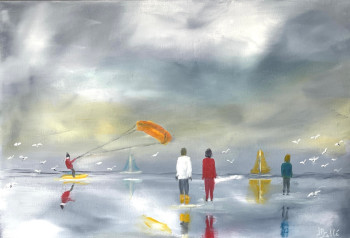 Named contemporary work « BORD DE MER 1 », Made by JEAN PIERRE SALLE