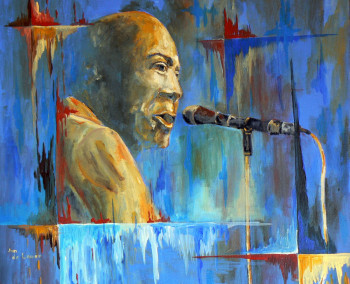 Named contemporary work « Jazz me blue », Made by JJOURDAN