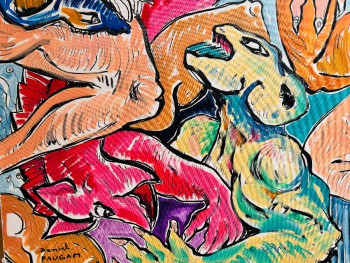 Named contemporary work « Les petites querelles », Made by PAUGAM PAUGAM DANIEL