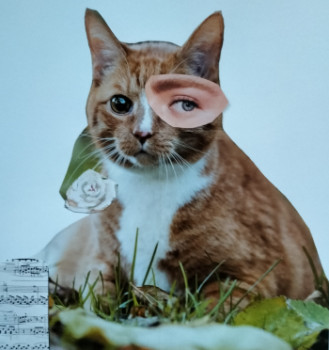 Named contemporary work « Femme chat », Made by LIELIE SELLIER