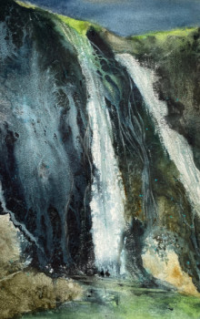 Named contemporary work « Cascade 1 », Made by NATHALIE GUY