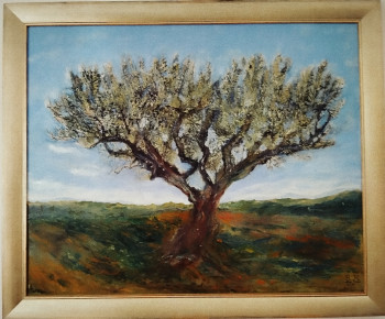 Named contemporary work « L'olivier de Corfou. », Made by MIREILLE PITRICE LANG BRAIEK