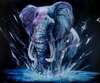 Named contemporary work « "Eléphant Splash" », Made by MéLODIE TIBERGHIEN