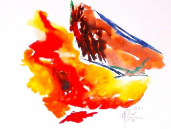 Named contemporary work « tableau 5 serie kiù an jong », Made by MARIE-PIERRE ESTEVE
