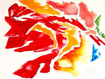 Named contemporary work « tableau 10 serie kim an jong », Made by MARIE-PIERRE ESTEVE