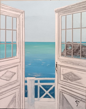 Named contemporary work « Azul/Blanco nº 14 », Made by ANTONIO CERON