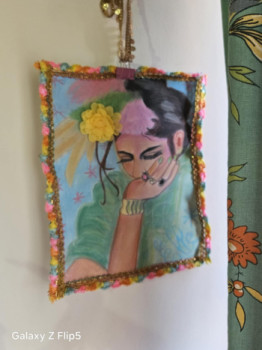 Named contemporary work « Frida pensive nocturne Carnava'jam Schreck... », Made by ELLE *