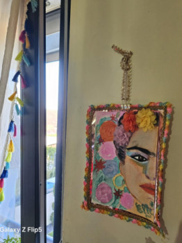 Named contemporary work « Frida Kahlo couleurs pastels nocturne de la Carnava'jam Schreck Casa Loca », Made by ELLE *