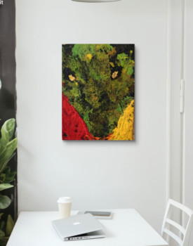 Named contemporary work « Le feu du croco », Made by TABLEAUXD'AURé