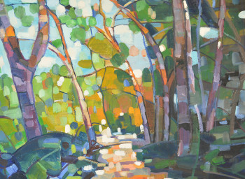 Named contemporary work « Sous bois N°4 », Made by PATRICK MARIE