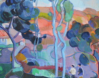 Named contemporary work « Campagne Normande N°2 - le soir », Made by PATRICK MARIE