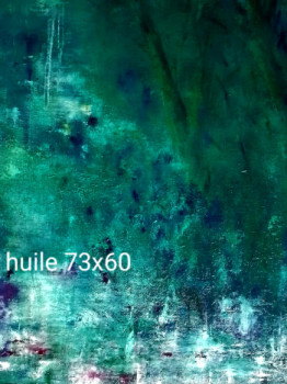 Named contemporary work « Bleu vert », Made by BONVARLET