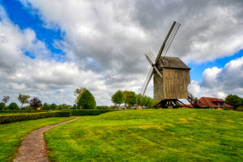 Named contemporary work « MOULIN DE SAINT MAXENT 1 », Made by JEAN-JACQUES MASSOU