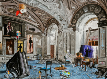 Named contemporary work « Le dernier soupir est un silence ayant la même durée que le noir », Made by DOMINIQUE BOUCHER