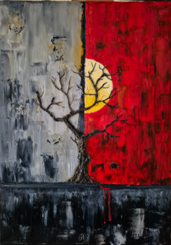 Named contemporary work « Arbre », Made by JEAN FRANçOIS SANTIAGO