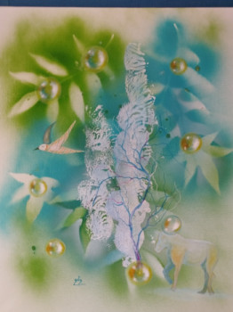 Named contemporary work « Nature », Made by GABY