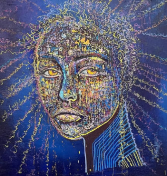 Named contemporary work « Lumière », Made by ANGIE BY SPIRIT