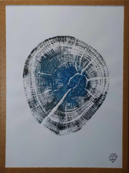 Named contemporary work « Centre Bleu », Made by ZO'