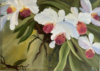 Named contemporary work « Orchidées », Made by TATIANA LASHCHENKOVA
