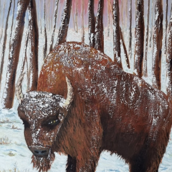 Named contemporary work « Le bison », Made by ANTOINE LOPEZ