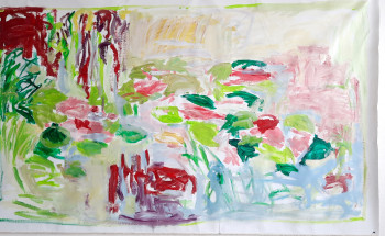 Named contemporary work « Prelude aux nymphéas », Made by CLOTHILDE DE LA PRESLE