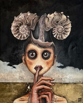 Named contemporary work « Chuuut, j'écoute... », Made by LOë