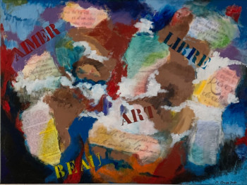 Named contemporary work « Abstraction LITTERAIRE », Made by MICHEL CROZE