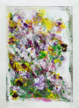 Named contemporary work « N° 213 Bouquet de Fleurs été Poésie », Made by JADE-B-ROUGERIE