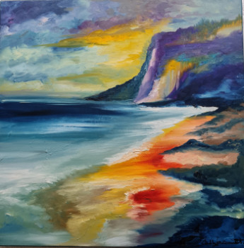 Named contemporary work « FALAISE », Made by CATHERINE JACOMET