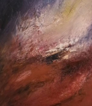 Named contemporary work « Rouge orage », Made by DOMIEL