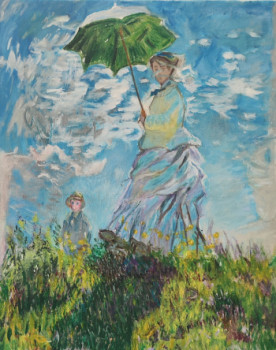 Named contemporary work « La copie de la promenade de Claude Monet », Made by PATRICK FOI