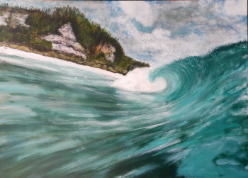Named contemporary work « Vague », Made by NATHALIE HURTADO