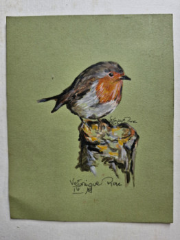 Named contemporary work « Petit Rouge Gorge », Made by VéRONIQUE ROSE