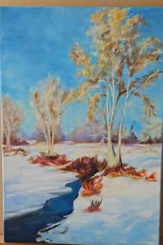 Named contemporary work « Paysage d'hiver », Made by SANDRA ANTONIO