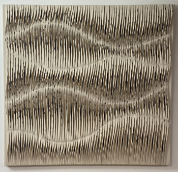 Named contemporary work « Tableau sculpture art textiles Réf Wave », Made by YASMINA KIJEK
