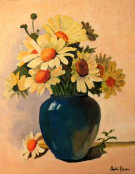 Named contemporary work « Vase bleue », Made by ANDRé BLANC