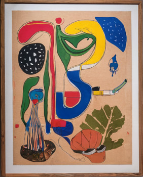 Named contemporary work « recollage 5 », Made by TEDRUB