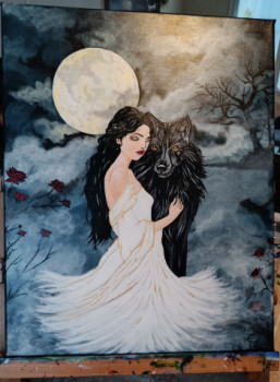 Named contemporary work « La sorcière et le loup », Made by LC