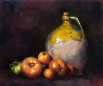 Named contemporary work « Tomates et pichet », Made by DANY WATTIER
