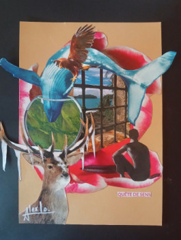 Named contemporary work « En Quête de Sens », Made by ALEXLO