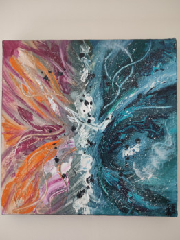 Named contemporary work « Duel cosmique », Made by IZA