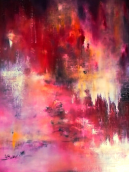 Named contemporary work « La vie en rouge 3 », Made by BONVARLET