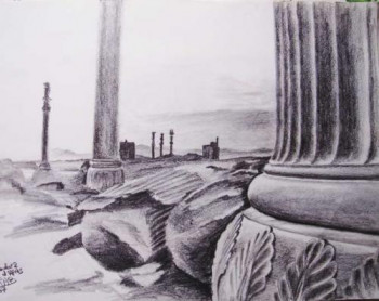 Named contemporary work « Les ruines de Persepolis 1 », Made by MAHTAB