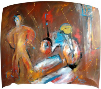 Named contemporary work « Street Cowboy », Made by KENTIN ART STUDIO