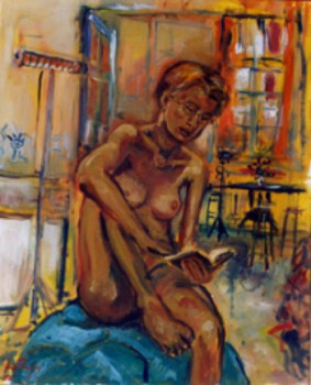 Named contemporary work « LA LECTRICE », Made by LOUIS RUNEMBERG