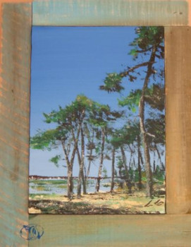 Named contemporary work « Les pins de Gatseau 2 », Made by LUDO