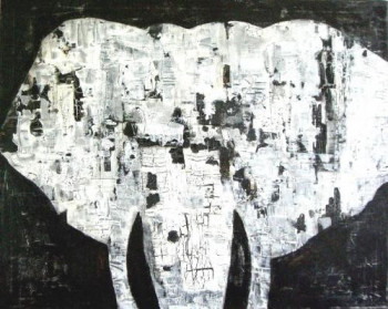 Named contemporary work « Eléphant », Made by SAM