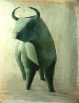 Contemporary work named « Taureau », Created by MARIE THOLLON