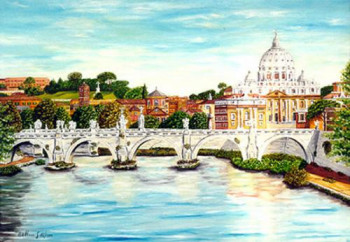 Named contemporary work « San Pietro visto da Ponte Umberto 16-2000 », Made by GBELLUCCI